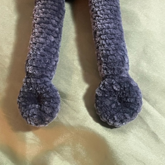 Adorable Bunny Rabbit Doll Handmade Soft and Cuddly Crochet Plush One of a Kind - Picture 6 of 8